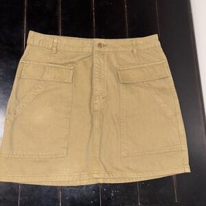 Khaki TopShop Mini Skirt